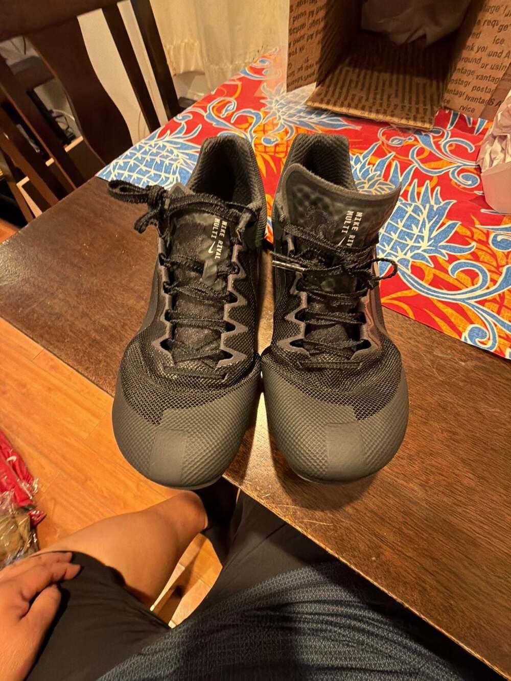 Nike Zoom Rival Multi Track & Field Spikes Black Metallic Silver Size 12